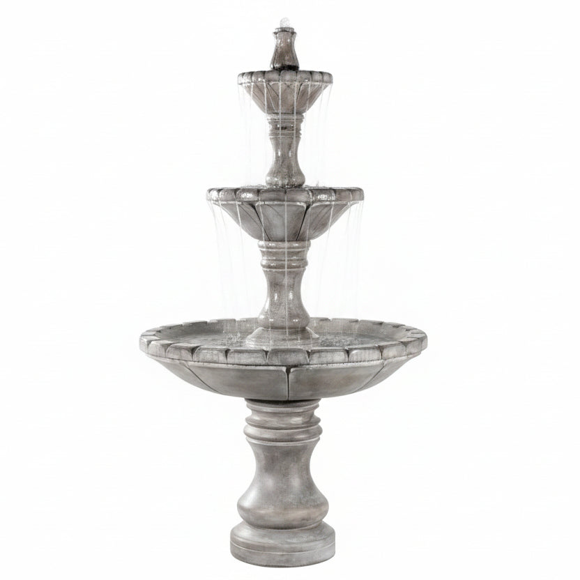 Fiore Stone Dijon 3 Tier Fountain LG173-F & LG173-FRG in Cast Stone LG173-F