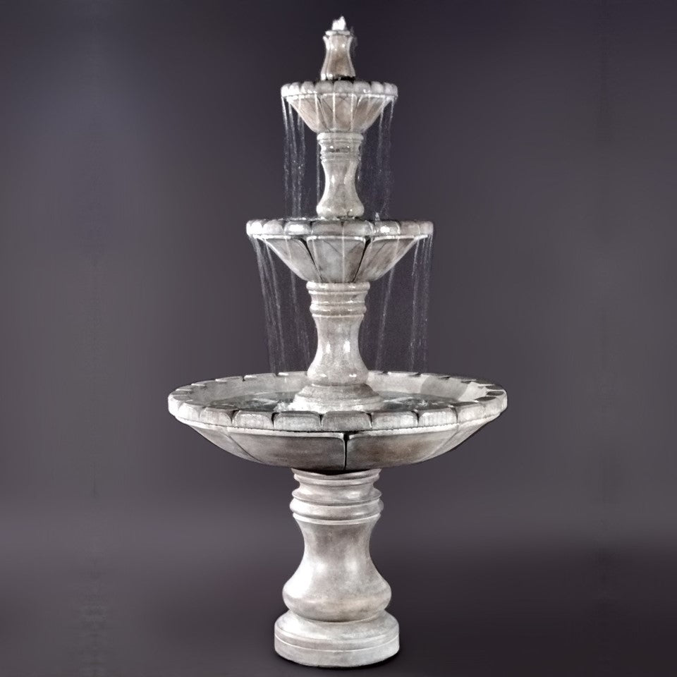 Fiore Stone Dijon 3 Tier Fountain LG173-F & LG173-FRG in Cast Stone LG173-F