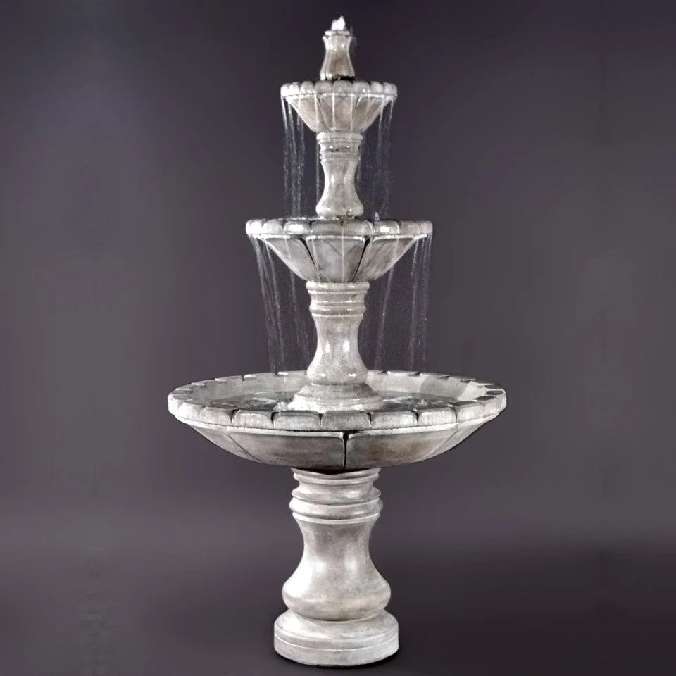 Fiore Stone Dijon 3 Tier Fountain LG173-F & LG173-FRG in Cast Stone