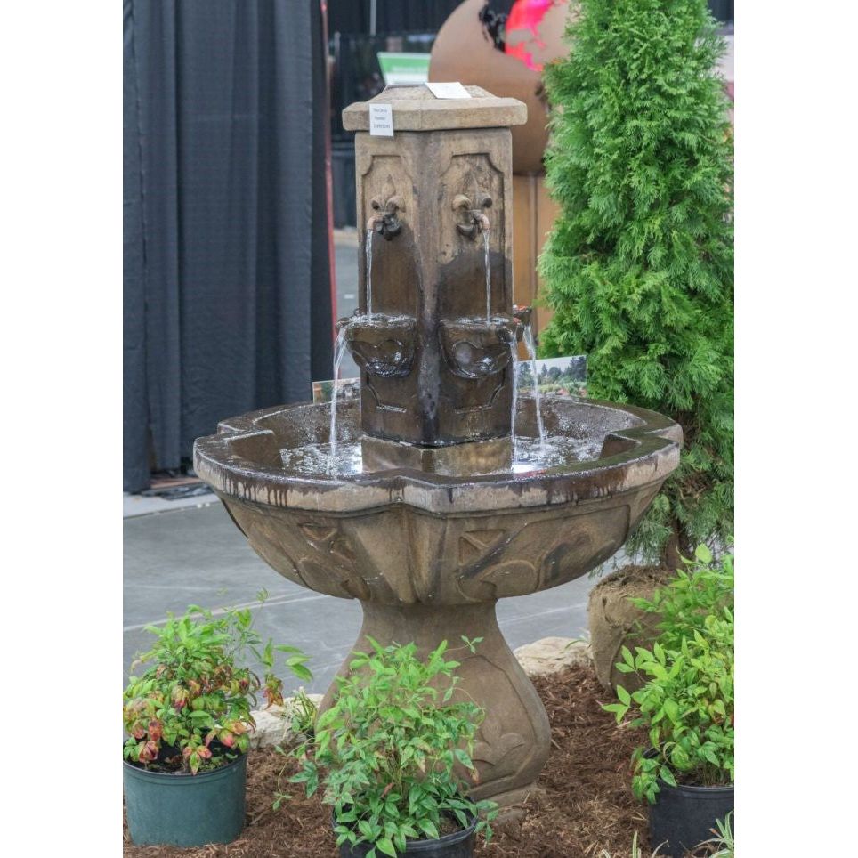 Fiore Stone Fleur De Lis Fountain LG144-F in Cast Stone LG144-F