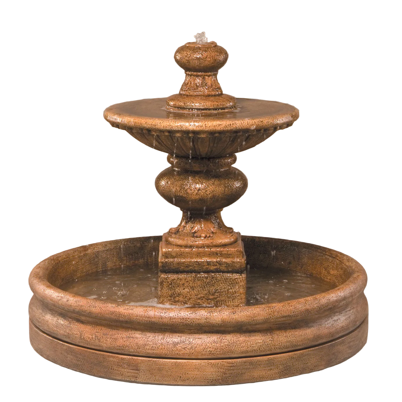 Fiore Stone Formal Garden Cast Stone Outdoor Fountain with 46" Basin 2072-F46