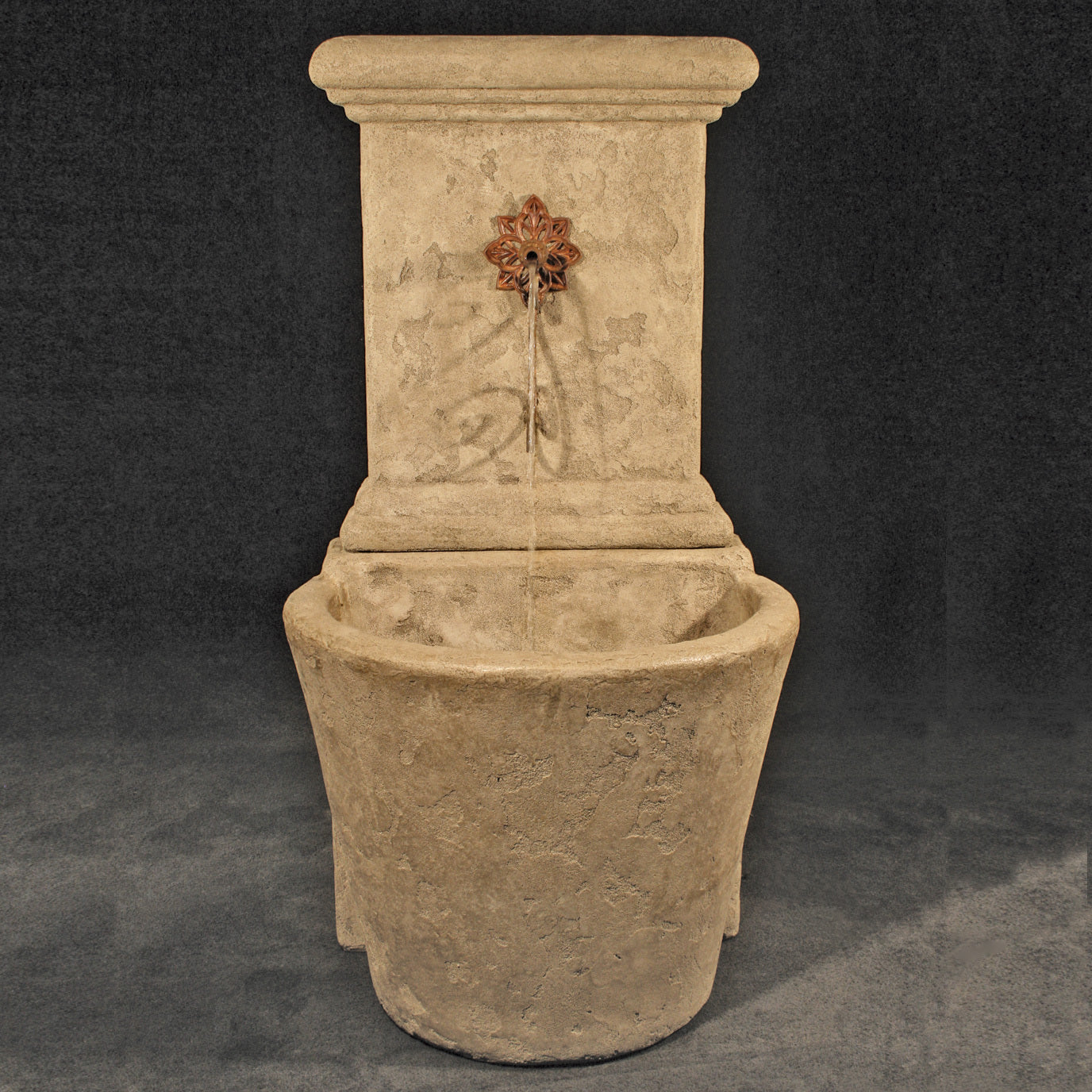 Fiore Stone French Wall Fountain with Star Spout 201-FWD 201-FWD