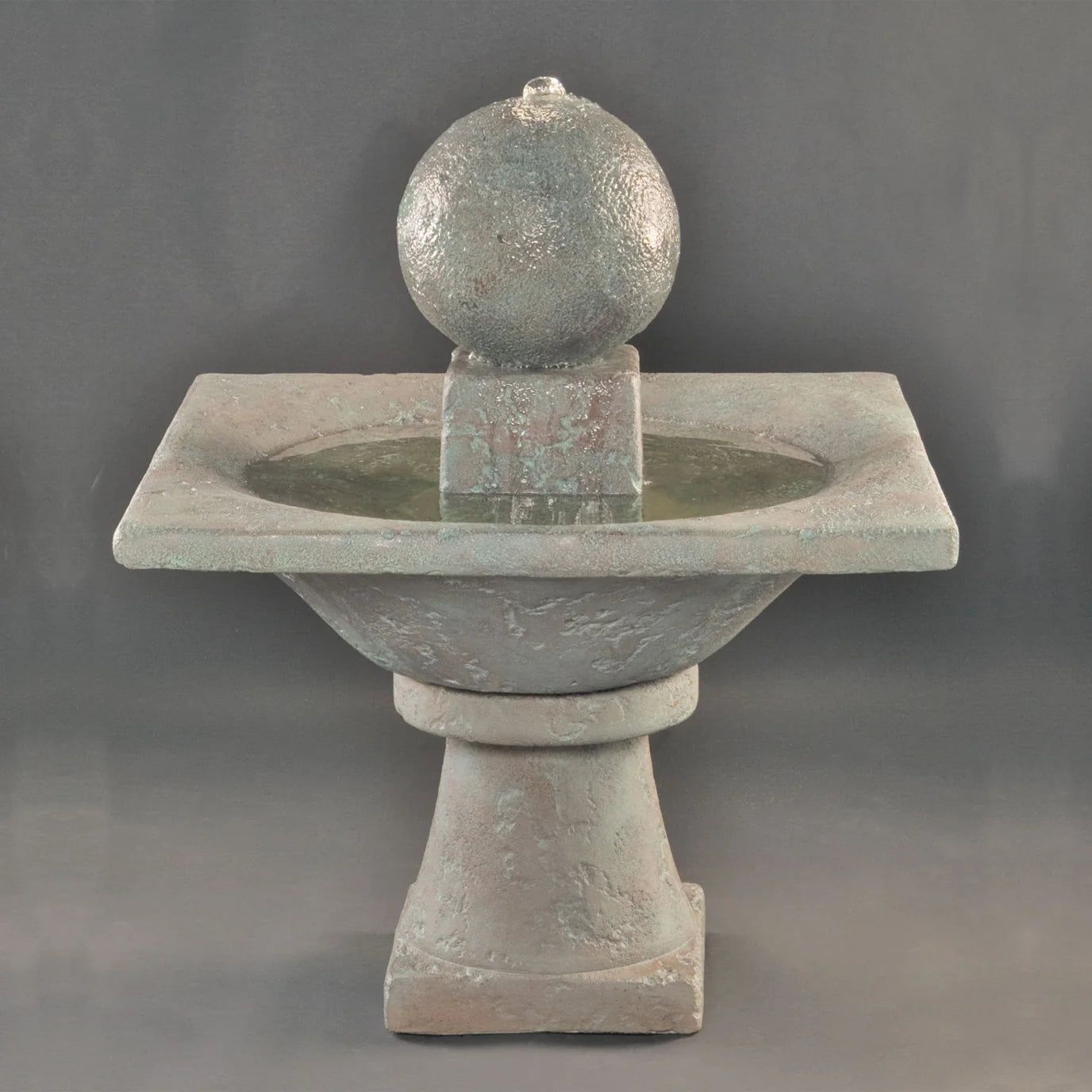 Fiore Stone Garden Sphere Cast Stone Outdoor Fountain 2071-F