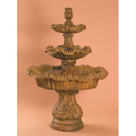 Fiore Stone Italian 3 Tier Fountain IT-3T in Cast Stone IT-3T