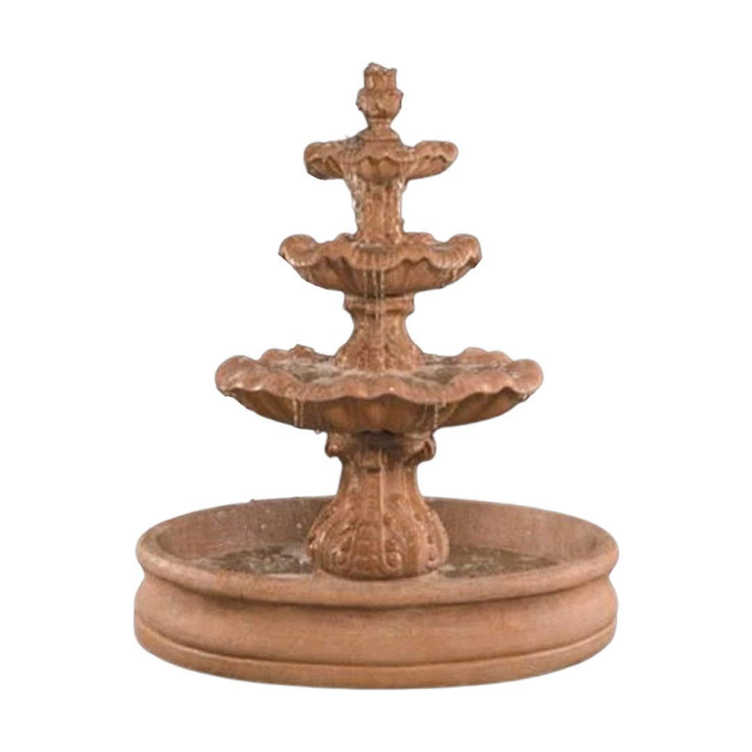 Fiore Stone Italian 3 Tier Fountain with 55" Basin IT-B3 in Cast Stone IT-B3