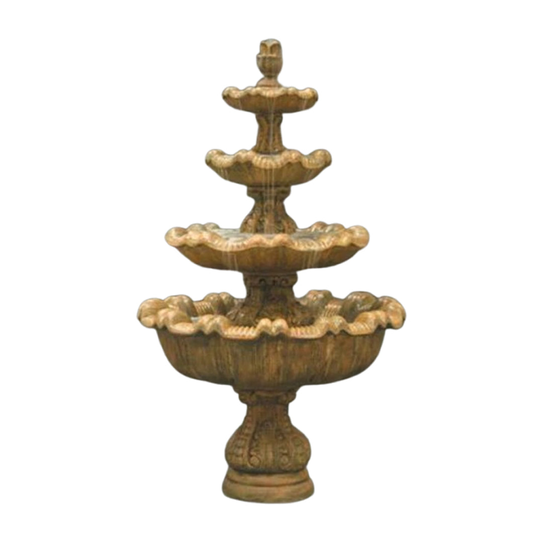 Fiore Stone Italian 4 Tier Fountain IT-4T in Cast Stone IT-4T