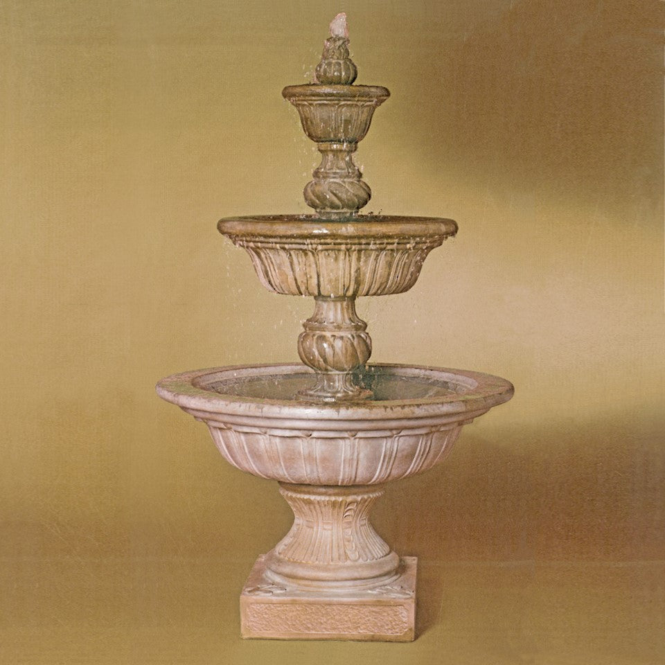 Fiore Stone Maggi 3 Tier Fountain AV114-FXL in Cast Stone AV114-FXL