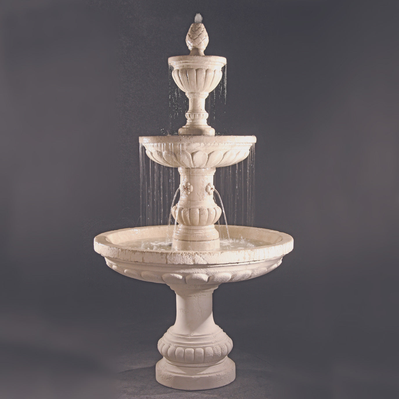 Fiore Stone Mediterranean 3 Tier Fountain LG134-FC in Cast Stone LG134-FC