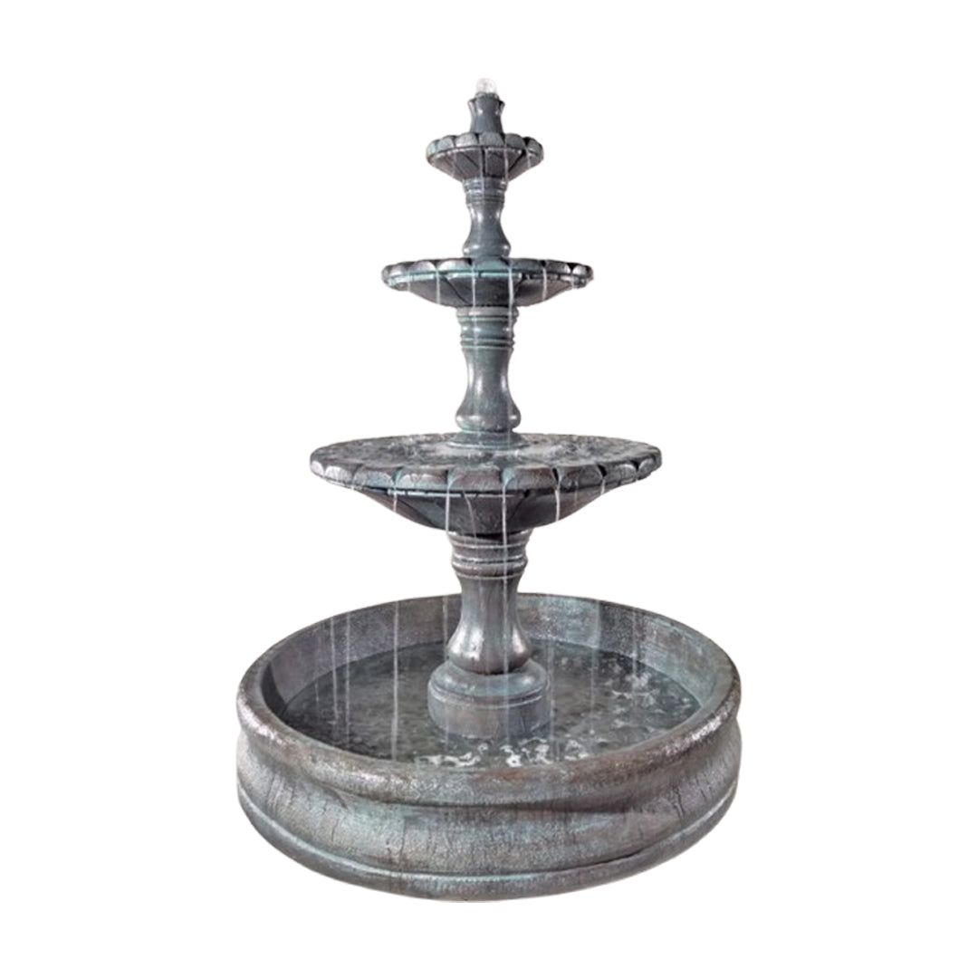 Fiore Stone Monaco 3 Tier Fountain with 55" Basin LG169-FB in Cast Stone LG169-FB
