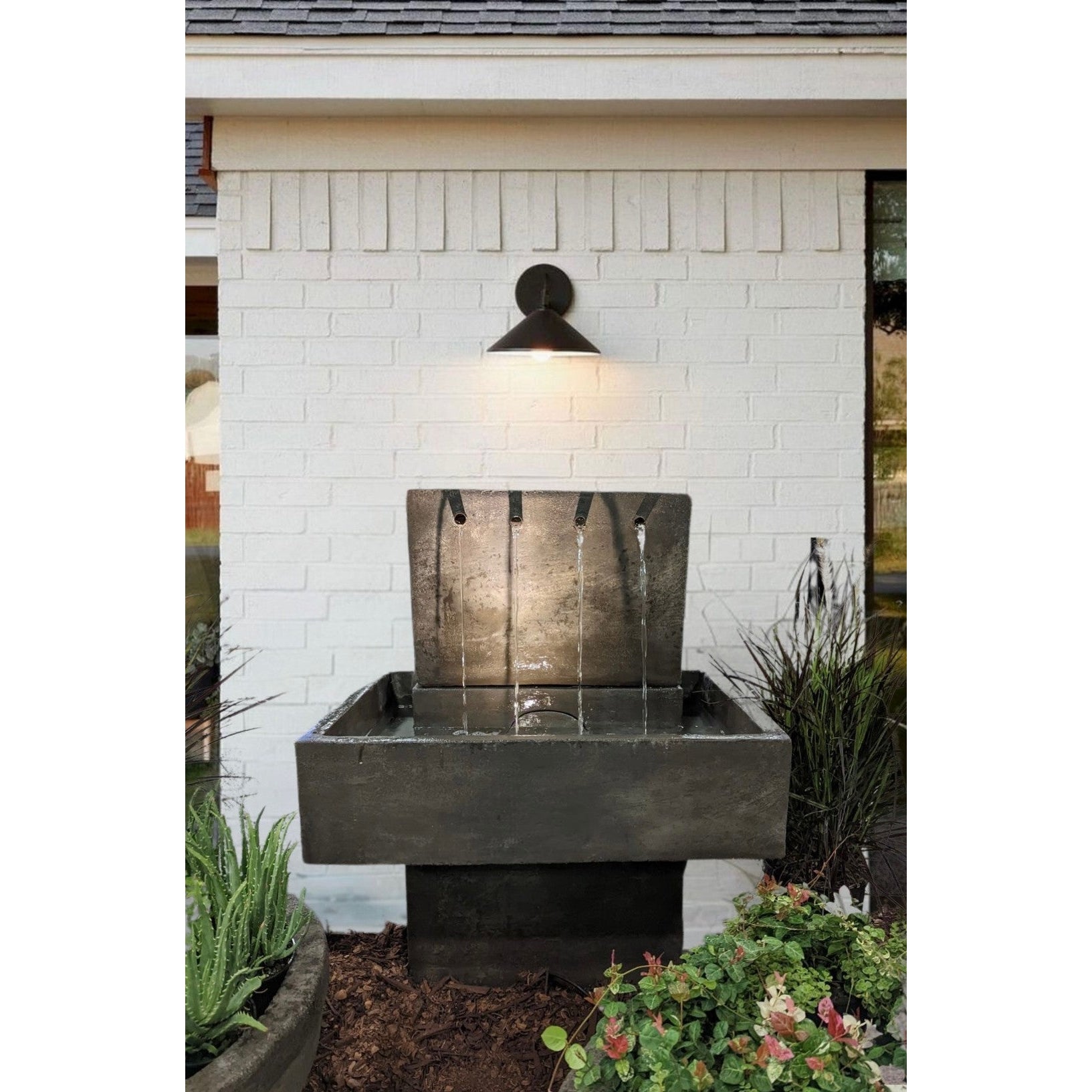 Fiore Stone Mystic Streams Modern Water Fountain in Cast Stone 263-F 263-F