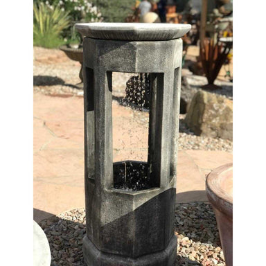 Fiore Stone Octagon Rain Fountain 241-F in Cast Stone 241-F