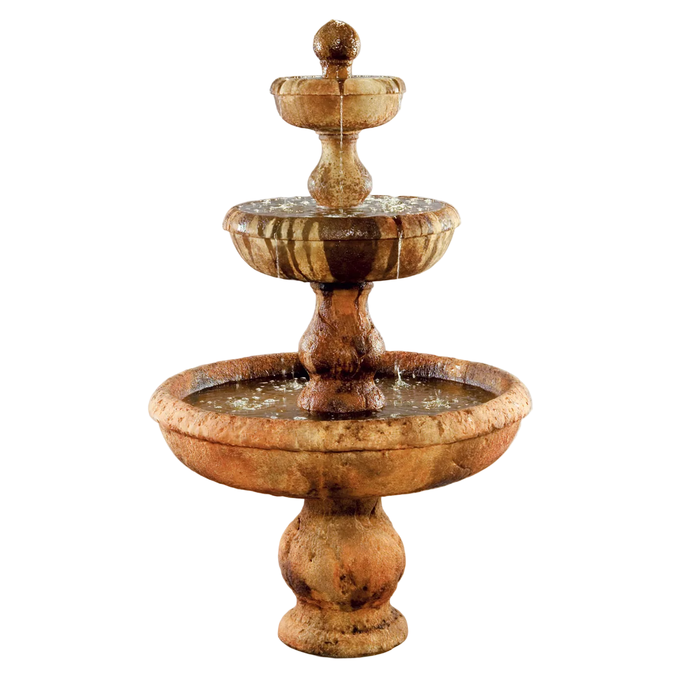Fiore Stone Old Classic 3-Tier Outdoor Water Fountain LG127-F
