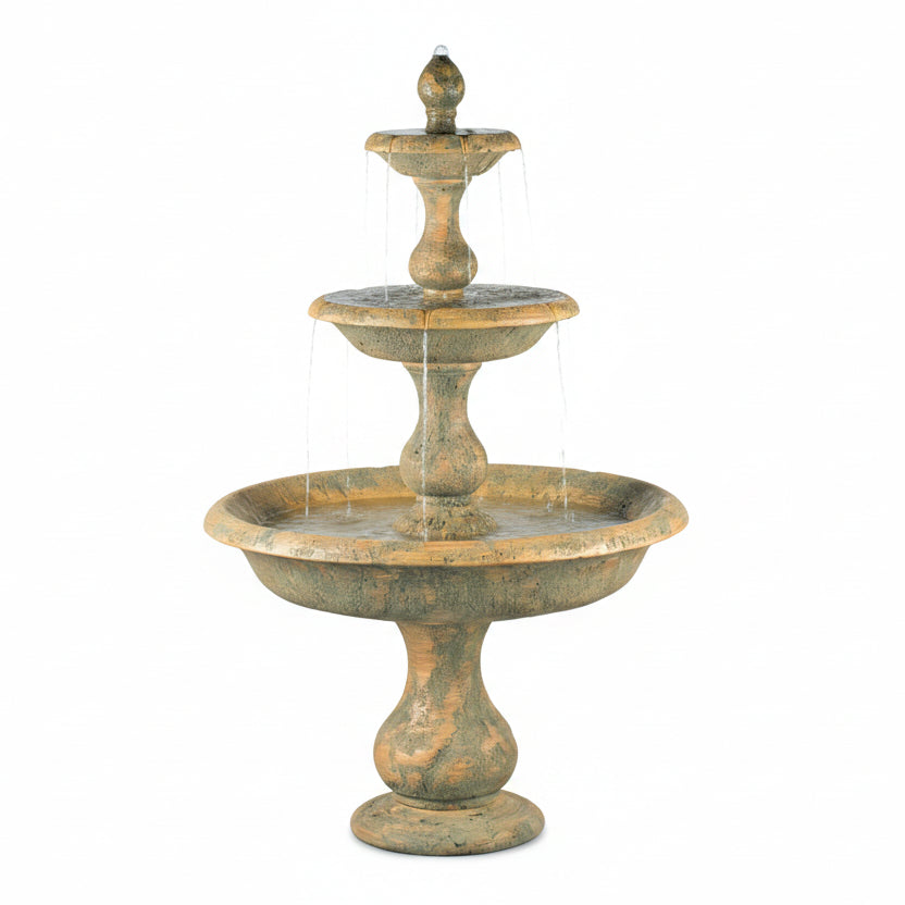 Fiore Stone Old Toscano Fountain LG126-F & LG118-F in Cast Stone LG118-F
