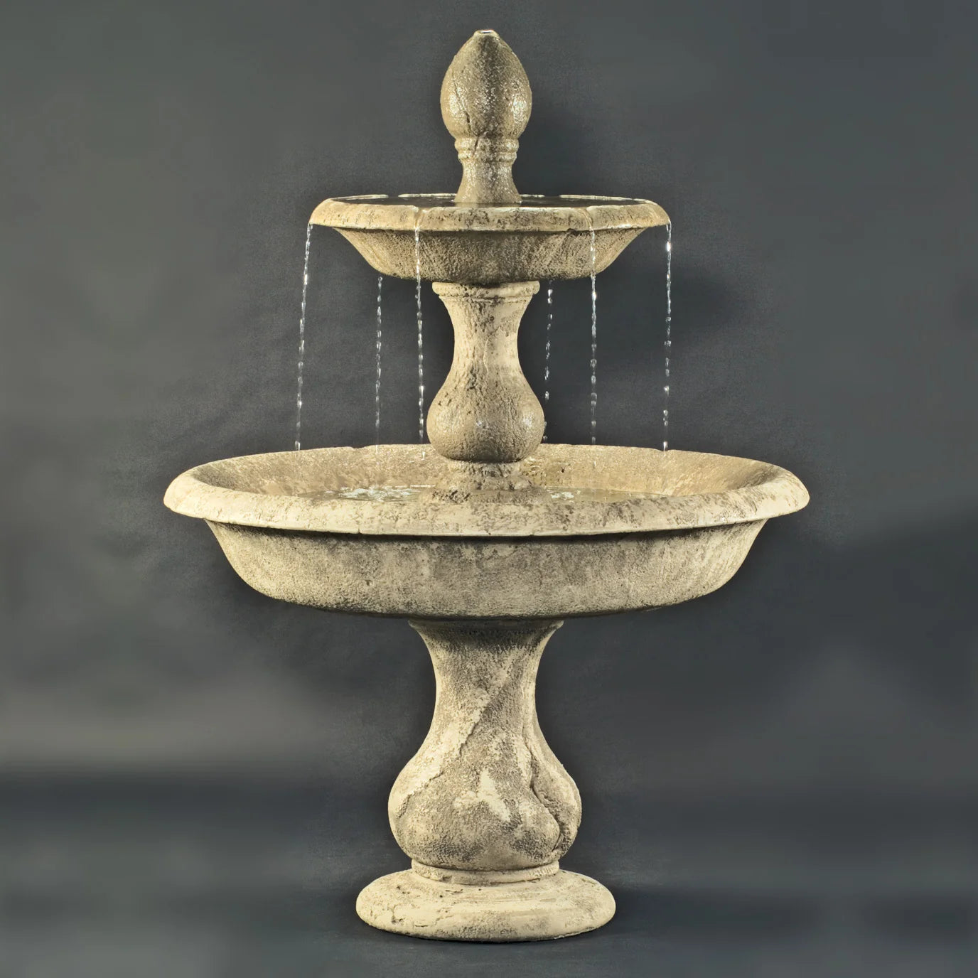 Fiore Stone Old Toscano Fountain LG126-F & LG118-F in Cast Stone