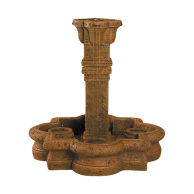 Fiore Stone Plinth Column Fountain 229-FSQ in Cast Stone 229-FSQ