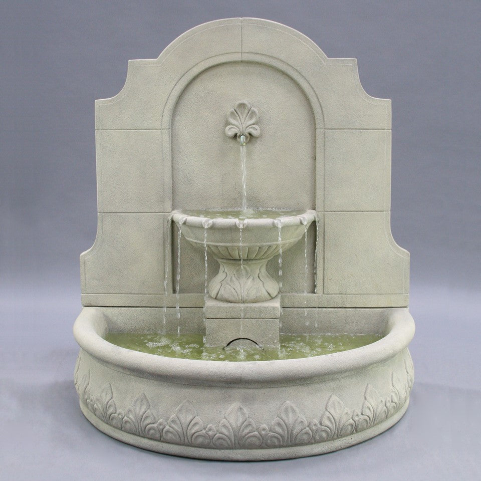 Fiore Stone Provincial Wall Fountain LG133-FW & LG133-FWD in Cast Stone LG133-FWD
