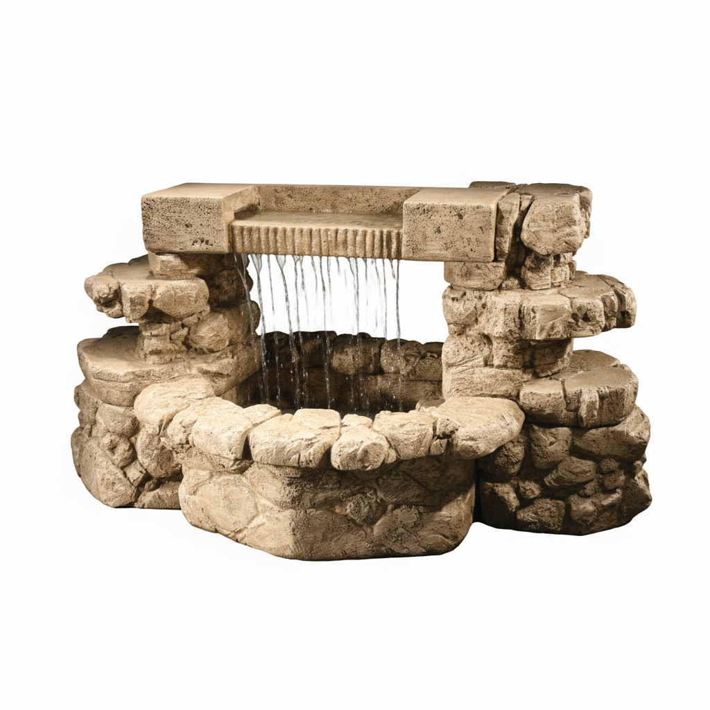 Fiore Stone Rainbow Falls Fountain 2128-F in Cast Stone