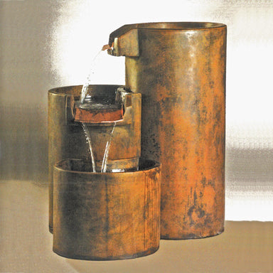 Fiore Stone Round Cascade Cast Stone Outdoor Fountain AV117-F AV117-F