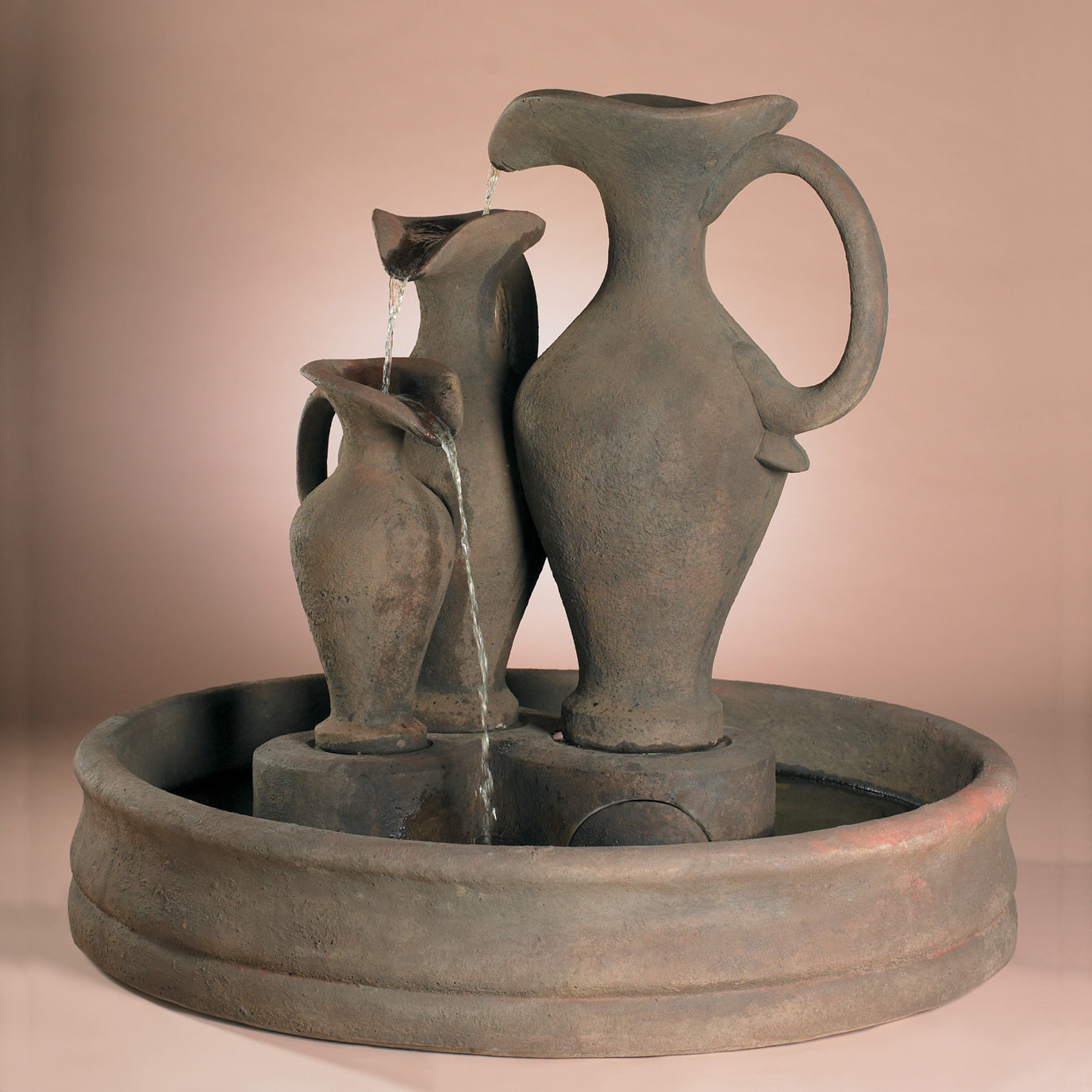 Fiore Stone Samara Fountain with Basin AV116-FB in Cast Stone AV116-FB