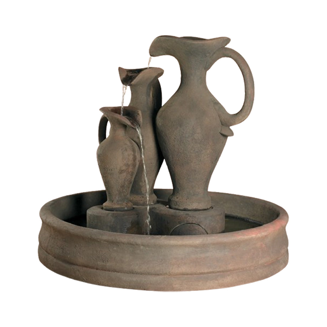 Fiore Stone Samara Fountain with Basin AV116-FB in Cast Stone AV116-FB