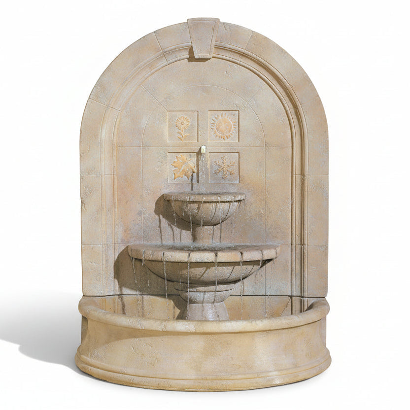 Fiore Stone Seasons Change Wall Outdoor Fountain 2086-FW 2086-FW
