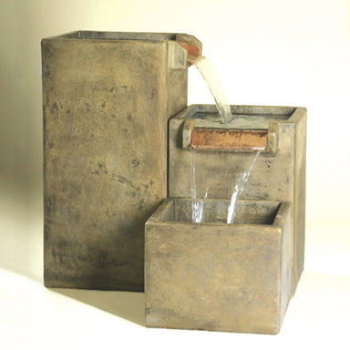 Fiore Stone Square Cascade Fountain AV118-F AV118-F