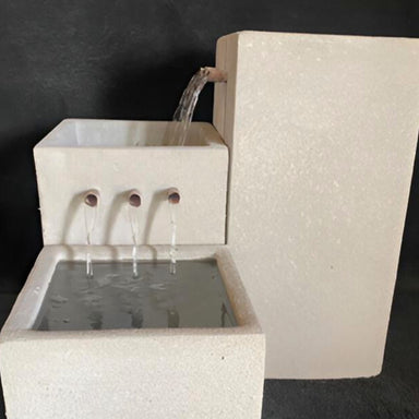 Fiore Stone Square Streams Concrete Cascade Fountain 270F 270F