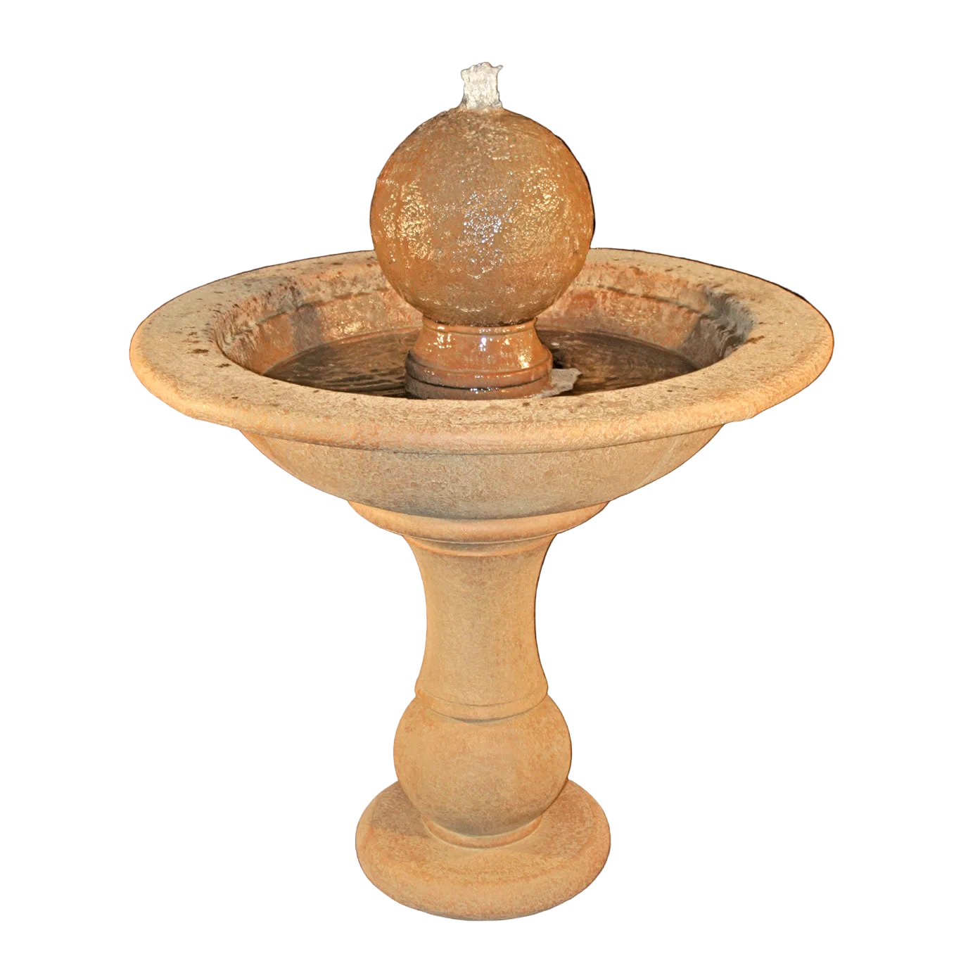 Fiore Stone Tall Garden Sphere Cast Stone Outdoor Fountain 214-F