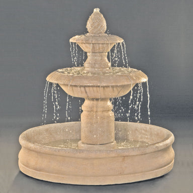 Fiore Stone Venetian 2 Tier Fountain with 55" Basin 2087-FB in Cast Stone 2087-FB