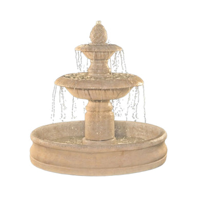 Fiore Stone Venetian 2 Tier Fountain with 55" Basin 2087-FB in Cast Stone 2087-FB