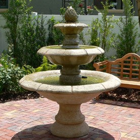 Fiore Stone Venetian 3 Tier Fountain 2087-F in Cast Stone 2087-F
