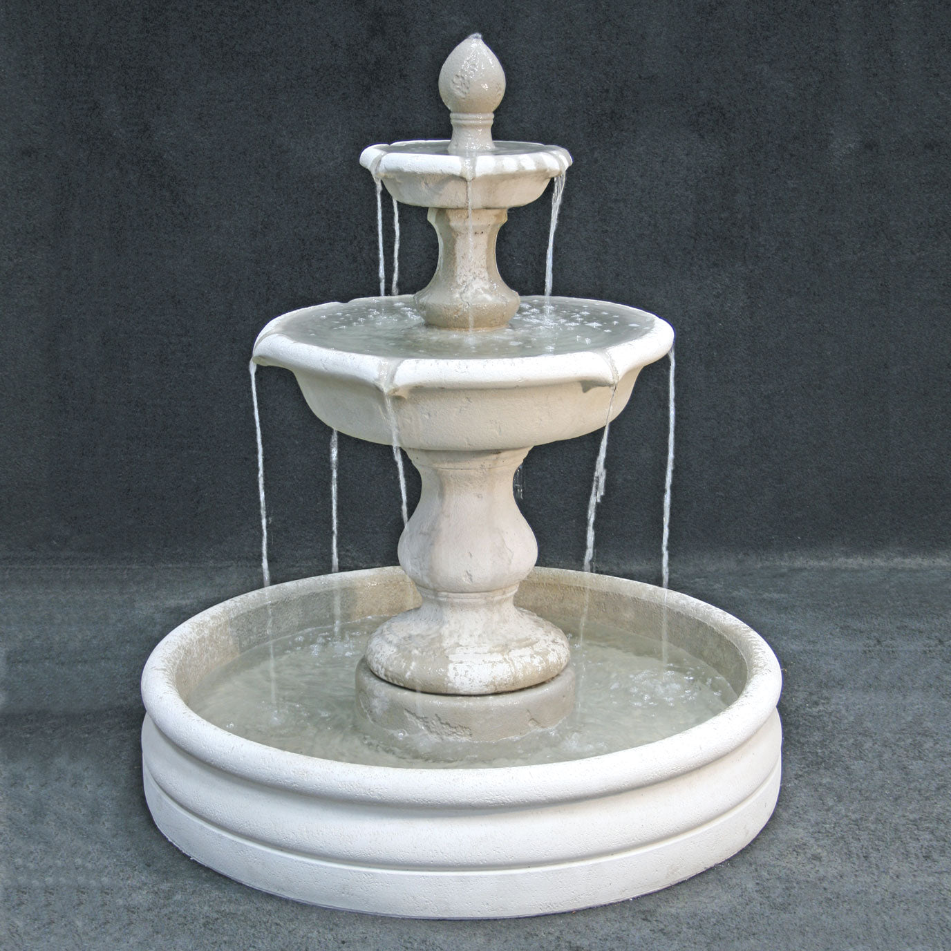 Fiore Stone Verona Fountain with Basin LG114-F46 in Cast Stone LG114-F46