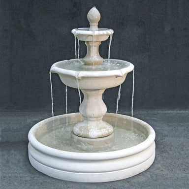 Fiore Stone Verona Fountain with Basin LG114-F46 in Cast Stone LG114-F46
