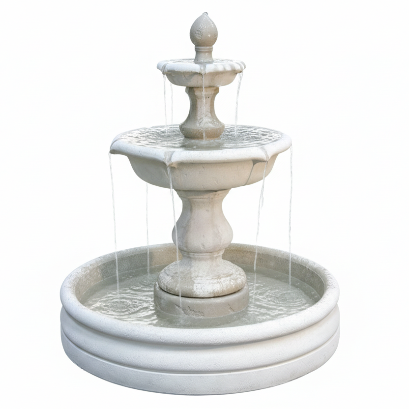 Fiore Stone Verona Fountain with Basin LG114-F46 in Cast Stone