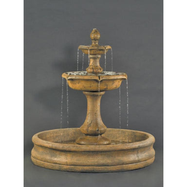 Fiore Stone Verona Fountain with Basin LG114-F46 in Cast Stone LG114-FB