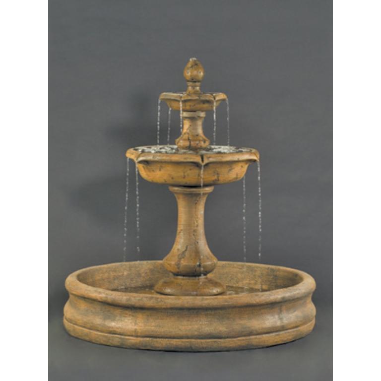 Fiore Stone Verona Fountain with Basin LG114-F46 in Cast Stone LG114-FB