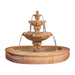 Fiore Stone Vesuvio 3 Tier Fountain with Fiore Basin 2080-FRG in Cast Stone 2080-FRG