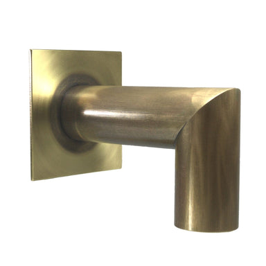 Fountains USA Deco 90 Degree Downspout with Square Backplate – 1.5"
