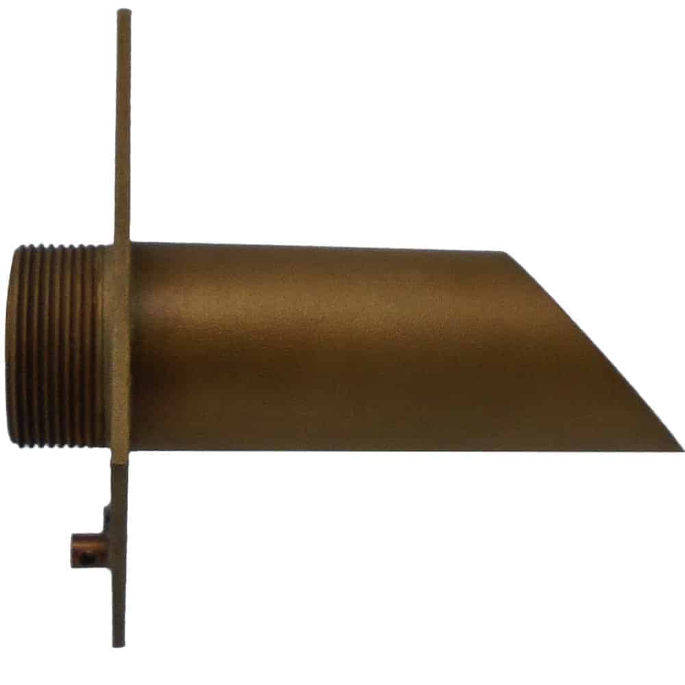 Fountains USA Deco Wall Scupper With Diamond Backplate – 1.5"