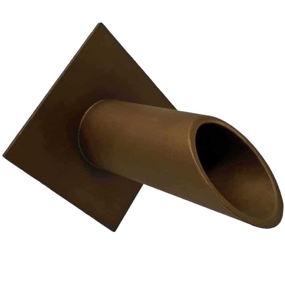 Fountains USA Deco Wall Scupper With Diamond Backplate – 1.5"