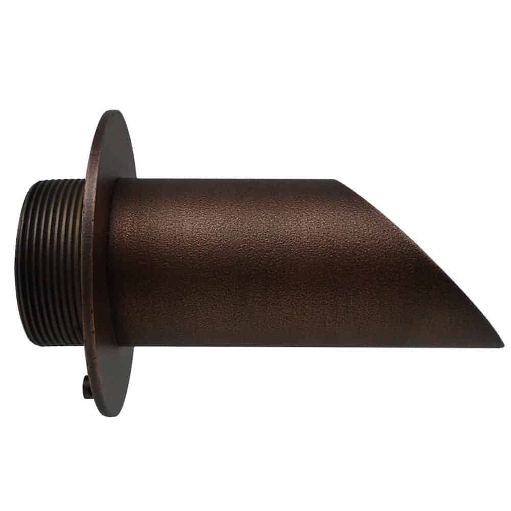 Fountains USA Deco Wall Scupper with Round Backplate – 2.0"