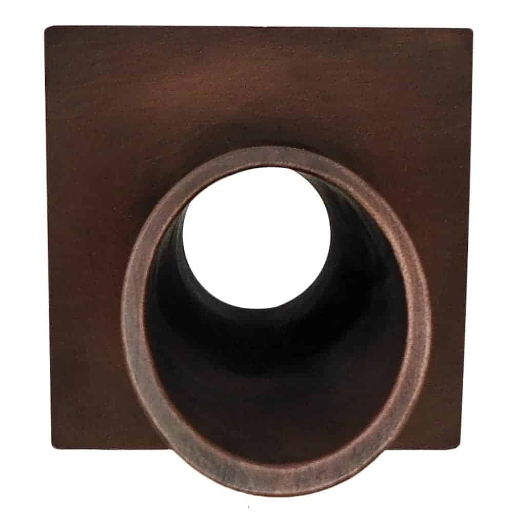 Fountains USA Deco Wall Scupper with Square Backplate – 1.5"