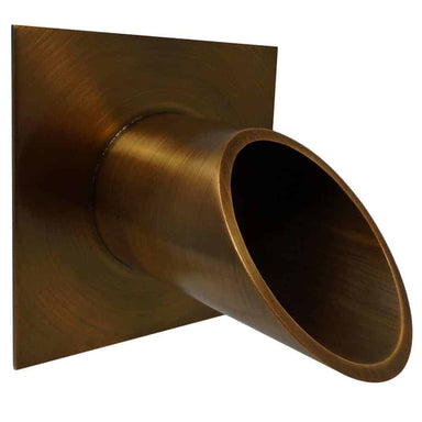 Fountains USA Deco Wall Scupper with Square Backplate – 2.5"