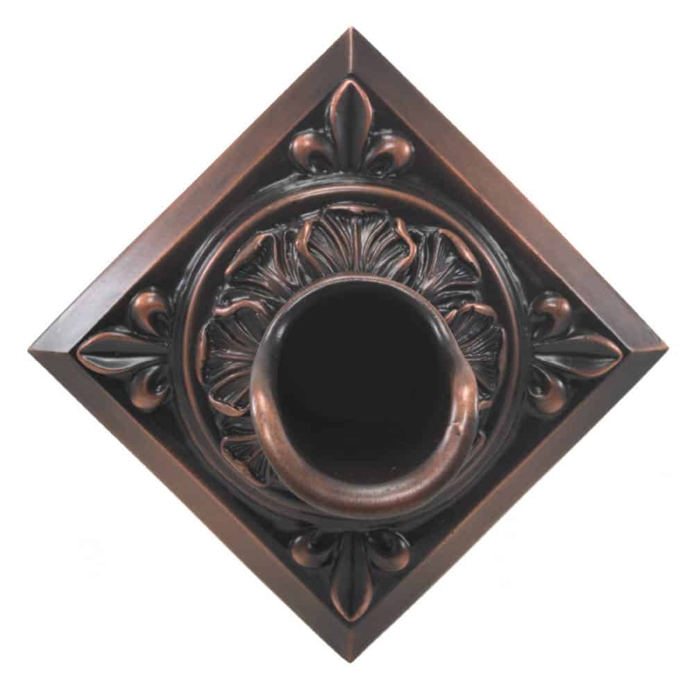 Fountains USA Oak Leaf Scupper with Diamond Backplate