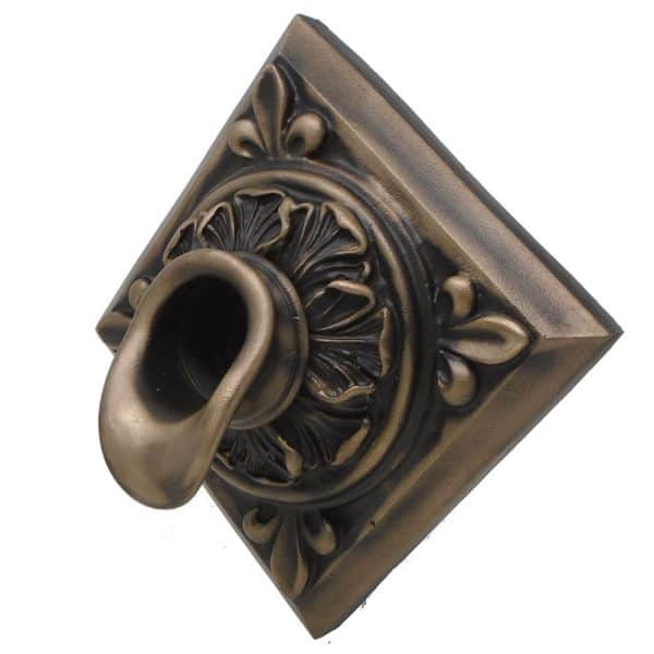 Fountains USA Short Oak Leaf Scupper with Diamond Backplate