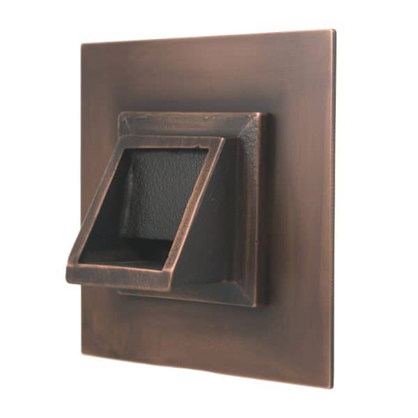 Fountains USA Short Square Scupper with Square Backplate