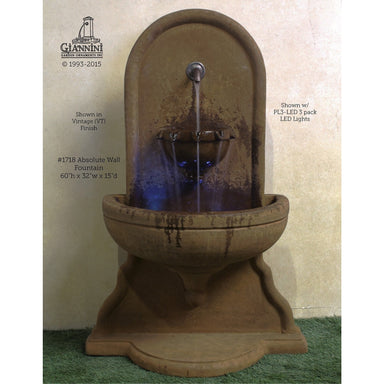 Giannini Garden Absolute Cast Stone Outdoor Wall Fountain 1718