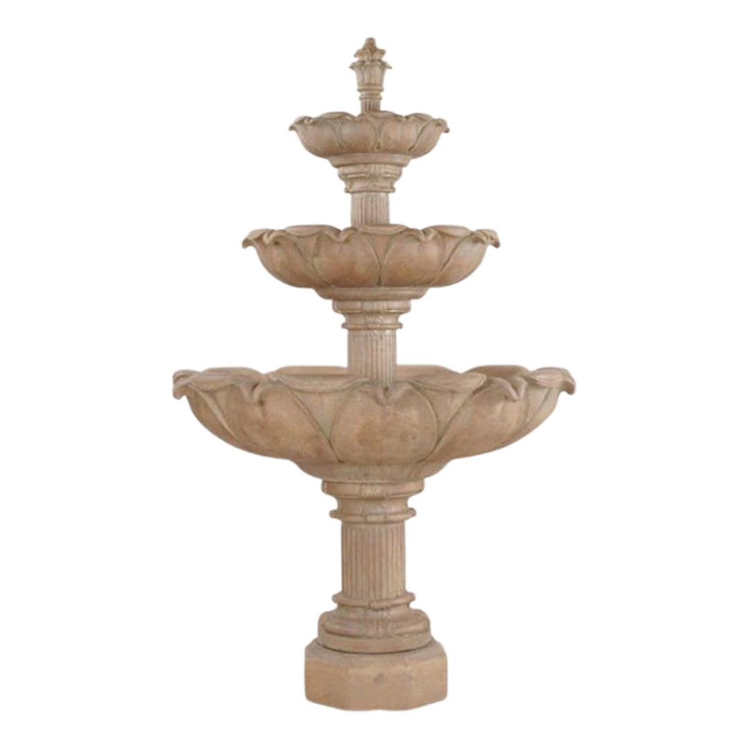 Giannini Garden Acquarossa 3-Tier Cast Stone Outdoor Courtyard Fountain 1201 1201