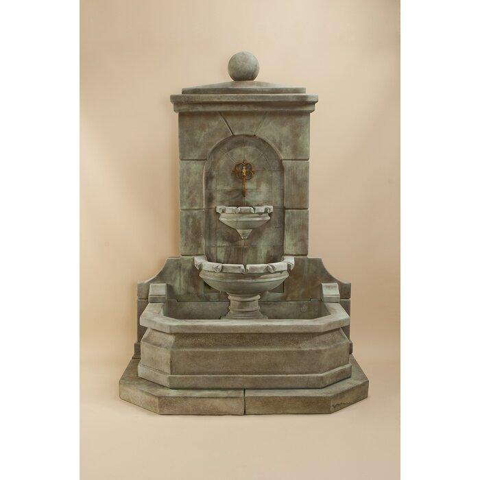 Giannini Garden Acquitaine Cast Stone Outdoor Wall Fountain 1618