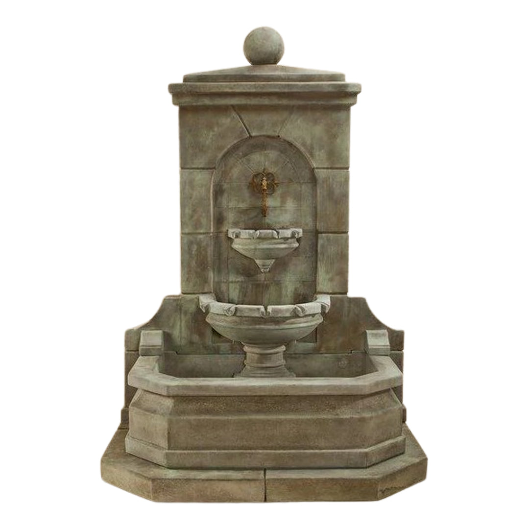 Giannini Garden Acquitaine Cast Stone Outdoor Wall Fountain 1618